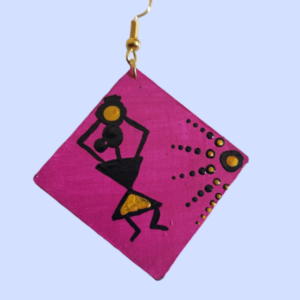 Ear Ring With Latest Pattern Pink Color