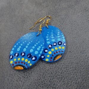 Ear Ring With Latest Pattern in blue