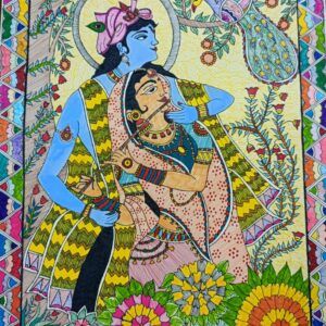 Mithila Painting of Radhe Krishna Painting